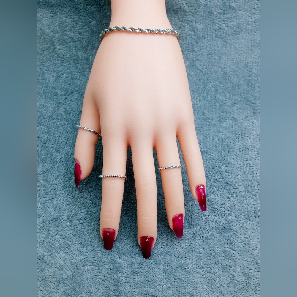 ROPE BRACELET AND ADJUSTABLE ROPE RINGS